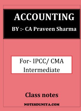 Accounting ipcc cma intermediate by Praveen Sharma