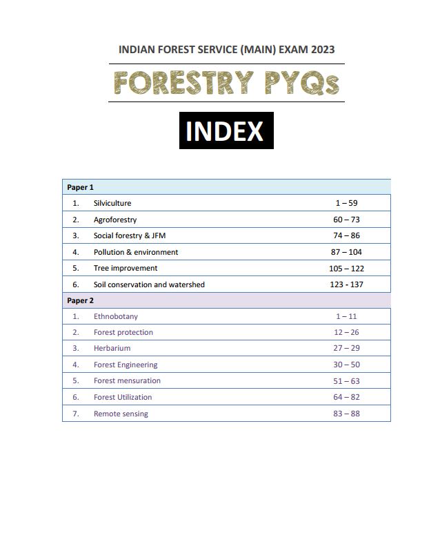 hornbill-forestry-pyq-indian-forest-service-main-examination-2023-paper-1-and-2