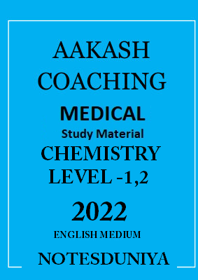 Aakash Coaching Class 12th Chemistry Medical Printed Material