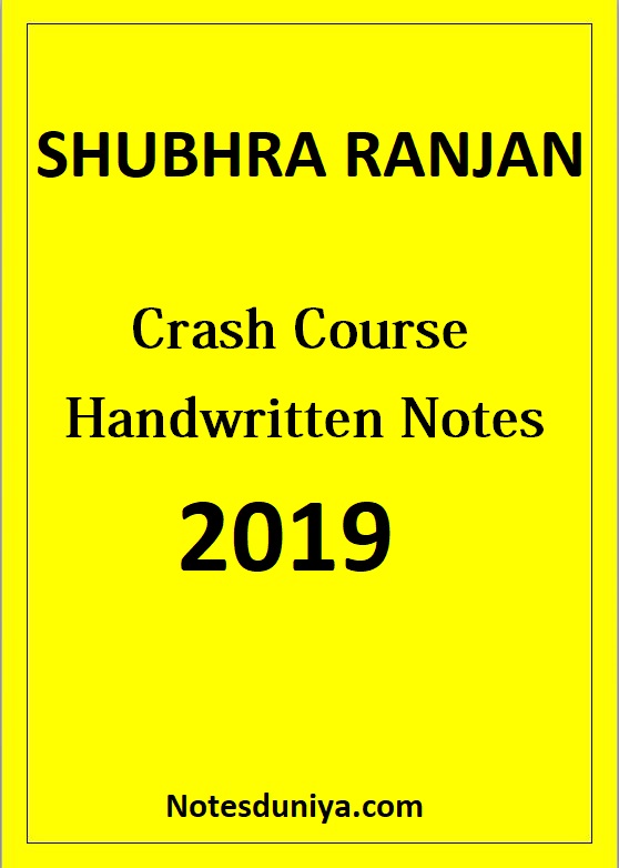 Shubhra Ranjan Crash Course Handwritten Class Notes