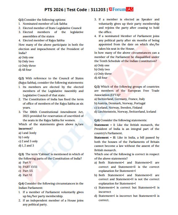 forum-ias-prelims-test-16-to-20-english-medium-2026