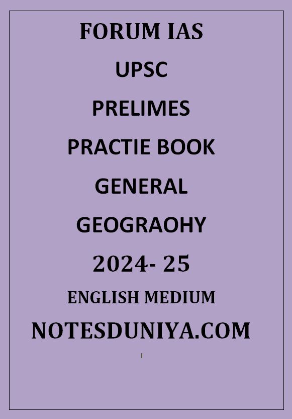 forum-ias-upsc-prelims-pyq-practices-book-general-geograohy--2024-25