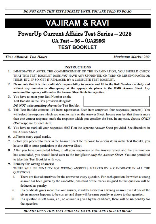 vajiram-and-ravi-powerup-current-affairs-test-6-to-10-english-medium-2025