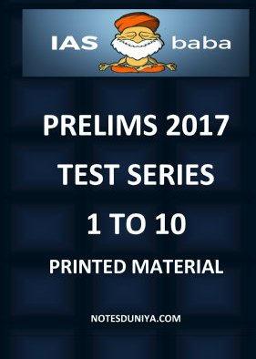 IAS BABA PRELIMS TEST SERIES 1 to 10