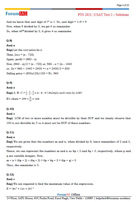 forum-ias-2021-csat-1-to-5-english-medium