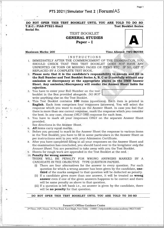 forum-ias-prelims-2021-test-series-26-to-30-english-medium