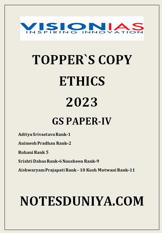 VISION IAS TOPPERS COPY ETHICS 2023