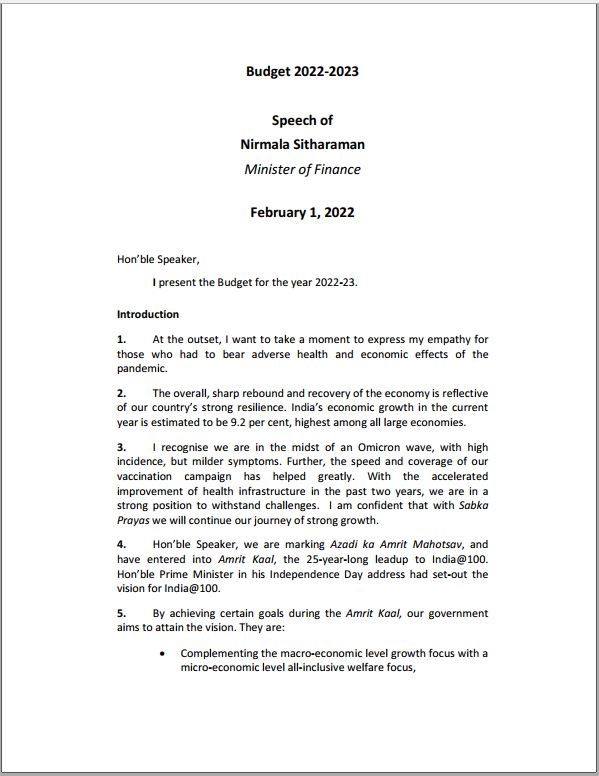 budget-2022-2023-printed-by-nirmala-sitaraman