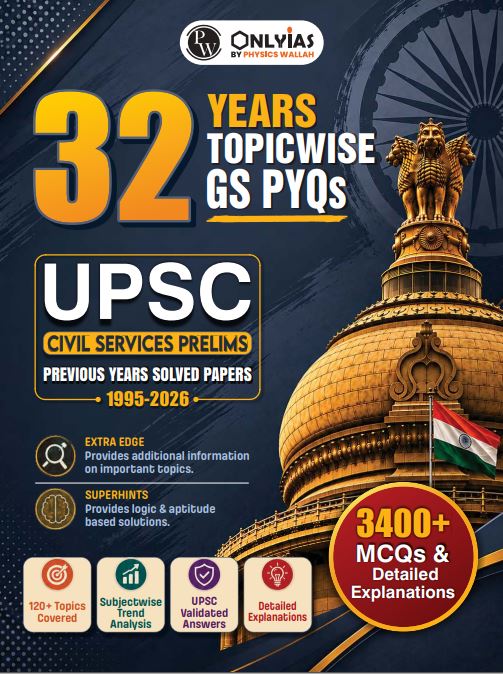 ONLY IAS 32 YEAR UPSC TOPICWISE GS PYQ 1995 TO 2026 ENGLISH MEDIUM 