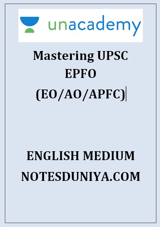 UNACADEMY MASTERING UPSC EPFO PYQ ENGLISH MEDIUM  2026