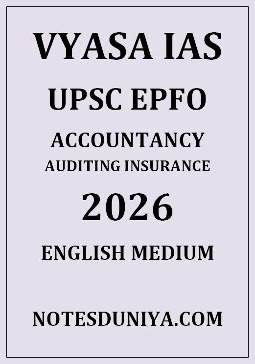 VYASA IAS UPSC EPFO ACCOUNTANCY AUDITING INSURANCE 2026